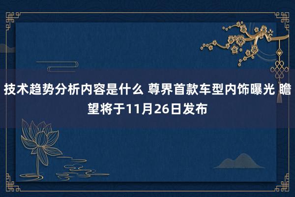 技术趋势分析内容是什么 尊界首款车型内饰曝光 瞻望将于11月26日发布