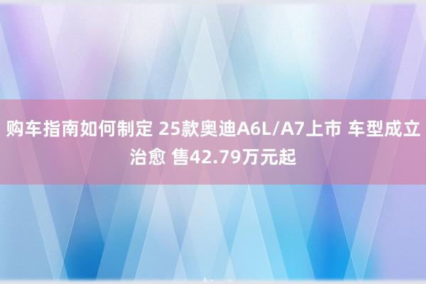 购车指南如何制定 25款奥迪A6L/A7上市 车型成立治愈 售42.79万元起