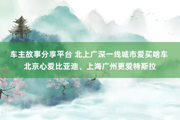 车主故事分享平台 北上广深一线城市爱买啥车 北京心爱比亚迪、上海广州更爱特斯拉