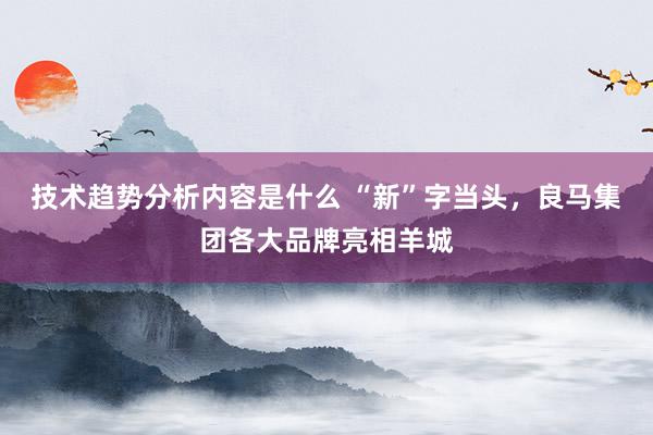 技术趋势分析内容是什么 “新”字当头，良马集团各大品牌亮相羊城