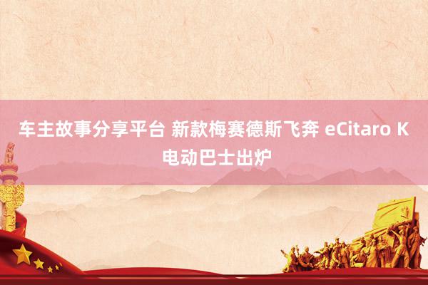 车主故事分享平台 新款梅赛德斯飞奔 eCitaro K 电动巴士出炉