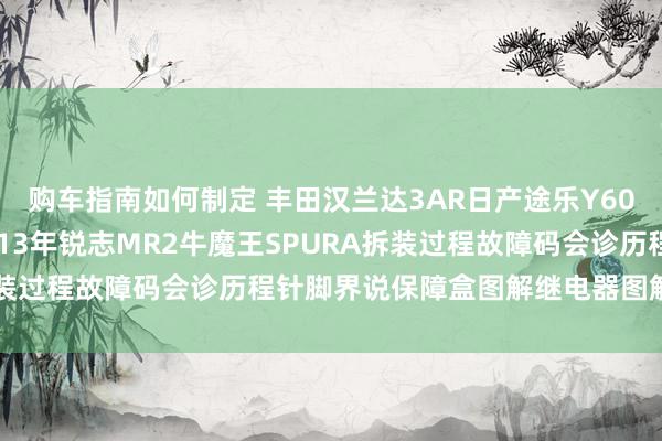 购车指南如何制定 丰田汉兰达3AR日产途乐Y60维修手册电路图尊府2013年锐志MR2牛魔王SPURA拆装过程故障码会诊历程针脚界说保障盒图解继电器图解线束走