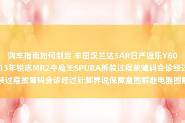 购车指南如何制定 丰田汉兰达3AR日产途乐Y60维修手册电路图贵府2013年锐志MR2牛魔王SPURA拆装过程故障码会诊经过针脚界说保障盒图解继电器图解线束走