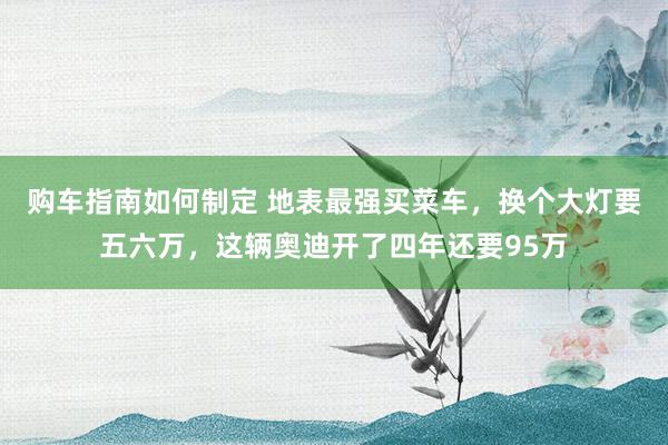 购车指南如何制定 地表最强买菜车，换个大灯要五六万，这辆奥迪开了四年还要95万