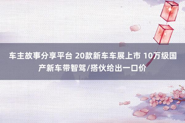 车主故事分享平台 20款新车车展上市 10万级国产新车带智驾/搭伙给出一口价