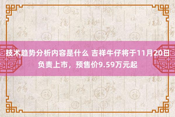 技术趋势分析内容是什么 吉祥牛仔将于11月20日负责上市，预售价9.59万元起